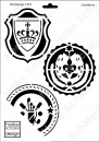 Schablone-Stencil A4 072-1551 3-Embleme